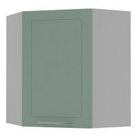 KÜCHENHÄNGESCHRANK Kvantum W10/60 Mint Matt / Grau Matt 60 / 60 / 72cm - Grau/Mintgrün, Holz/Holzwerkstoff (60/72/60cm) - Feldmann-Wohnen