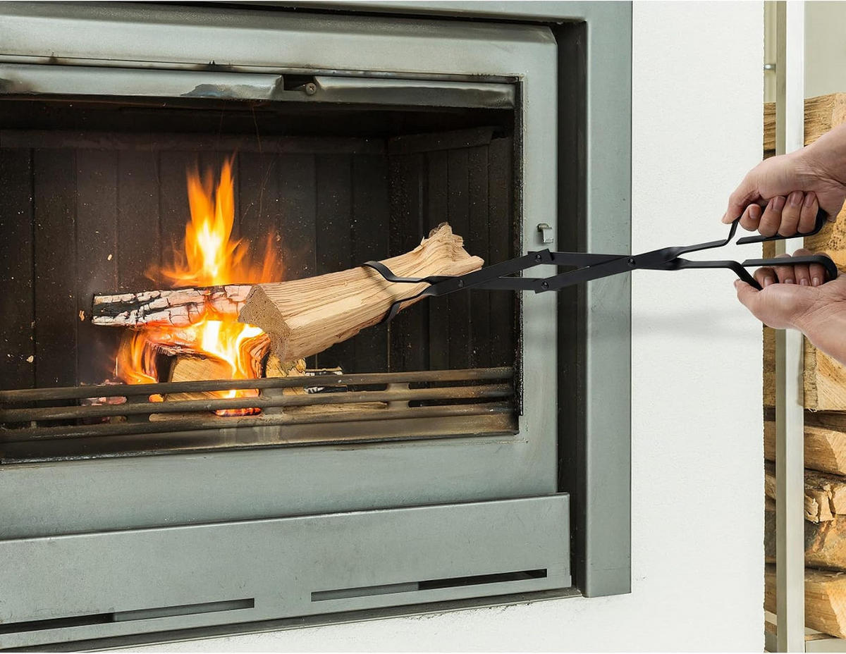 ZANGE – Kaminzubehör für Campingkamine, Kamine im Haus und Öfen im Freien – 66 cm - Schwarz, Metall (66/6.3/6.3cm) - DCA
