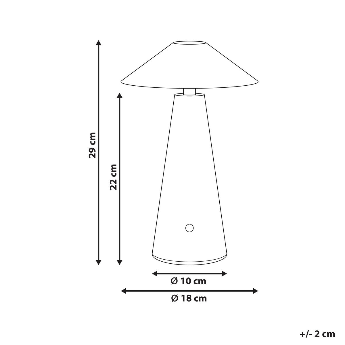 LED-TISCHLEUCHTE Grün/Schwarz/Weiß/Silber Apayao - Silberfarben/Schwarz, Metall (18/18/29cm) - Beliani