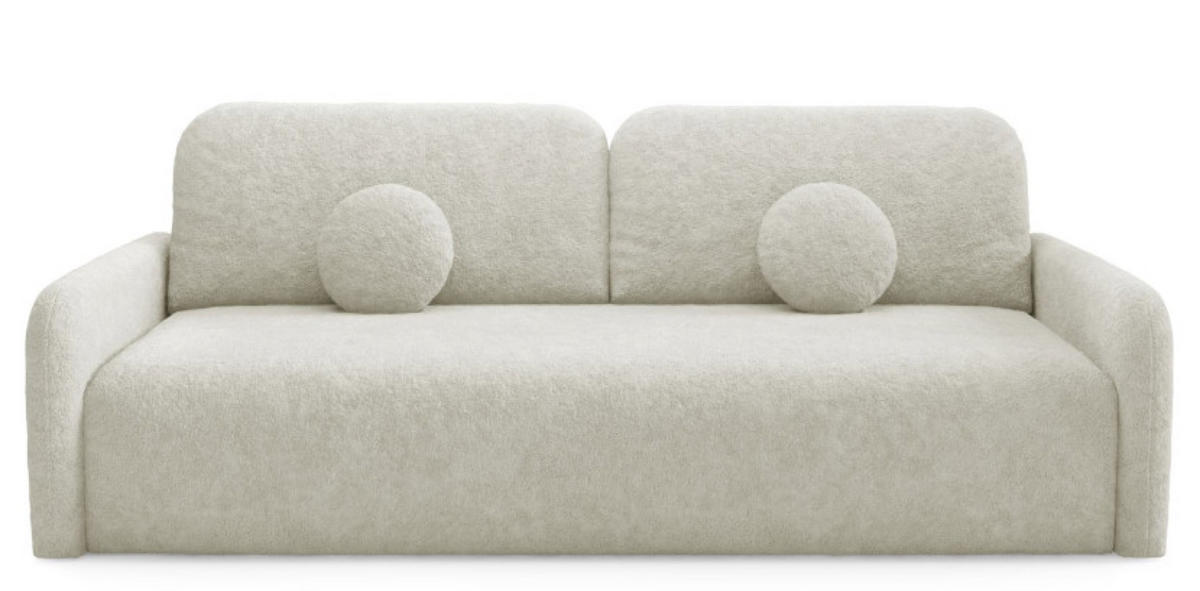 SOFA Grau RAVI Mit Bettkasten In Stoff Fredo 20 - Beige/Grau, Textil (218/90/88cm) - Sepro Meble