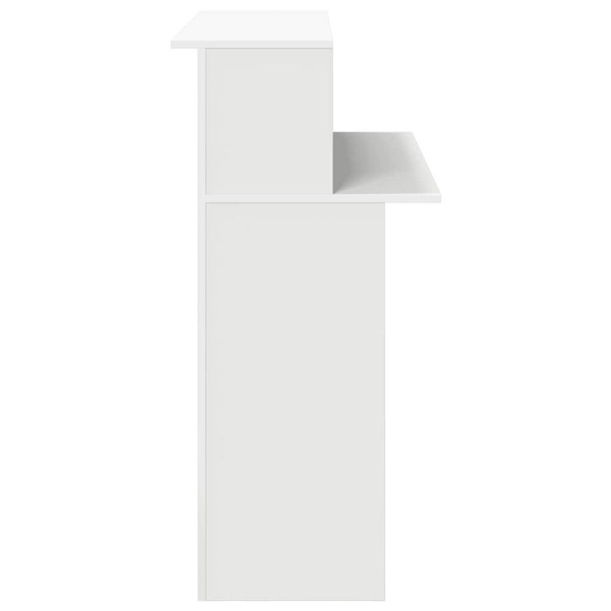 EMPFANGSTHEKE mit 2 Tischplatte 100/50/103,5 cm aus Holzwerkstoff Weiß - Weiß, Holz (50/100/103.5cm) - vidaXL