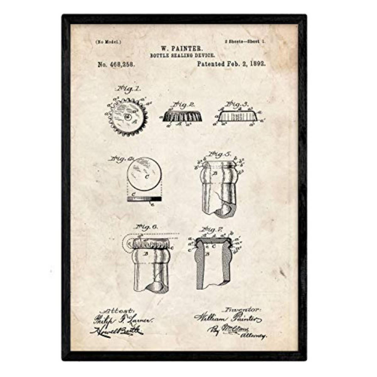 POSTER Patent Kronkorken A3 Rahmenlos - Klar, Papier (29.7/5/42cm) - Nacnic