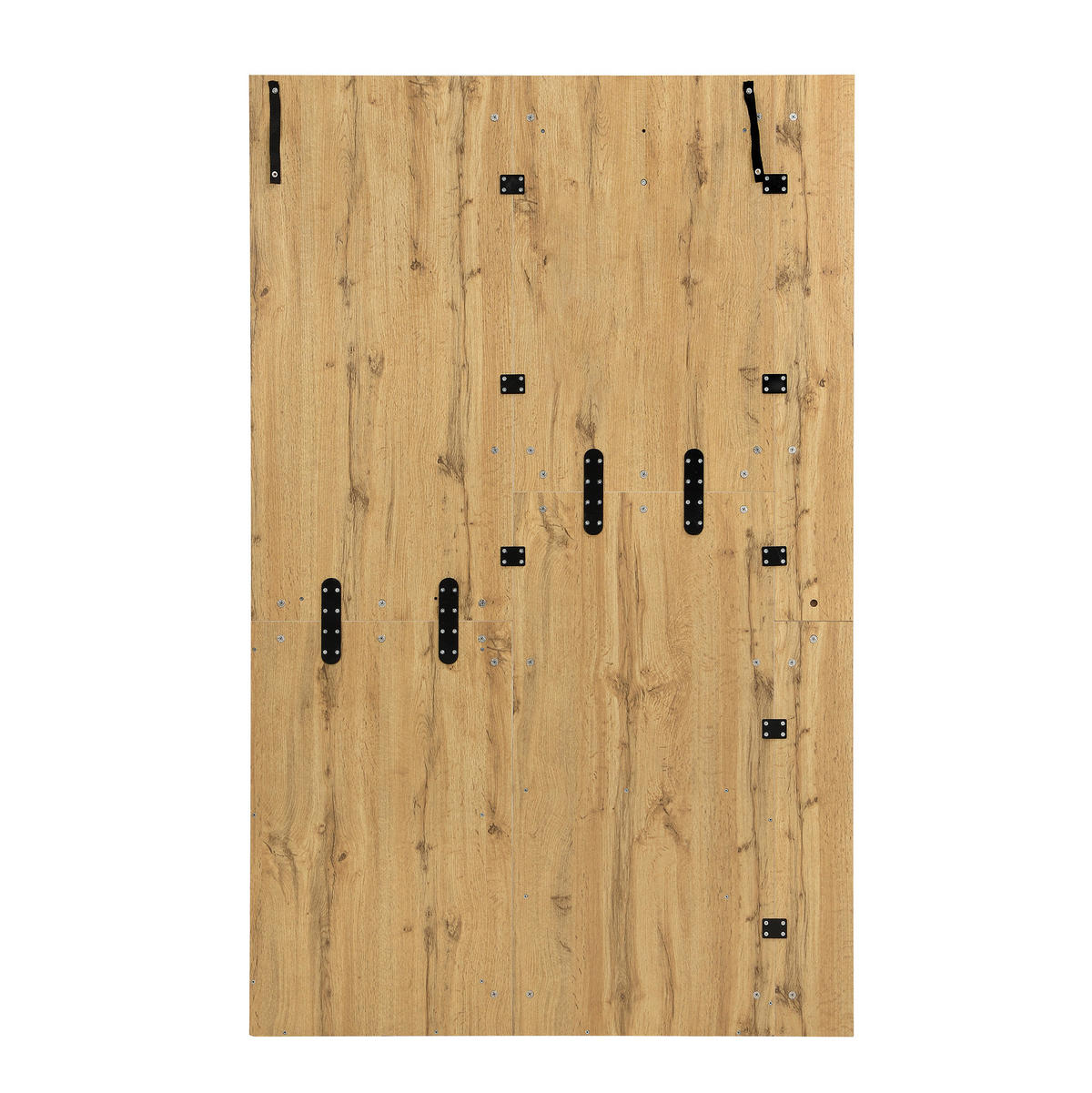 DIELENGARDEROBE mit Spiegel und Sitzbank, 115/37/185 cm, in Natur/Schwarz - Naturfarben, Holzwerkstoff (37/185/115cm) - BEAOK