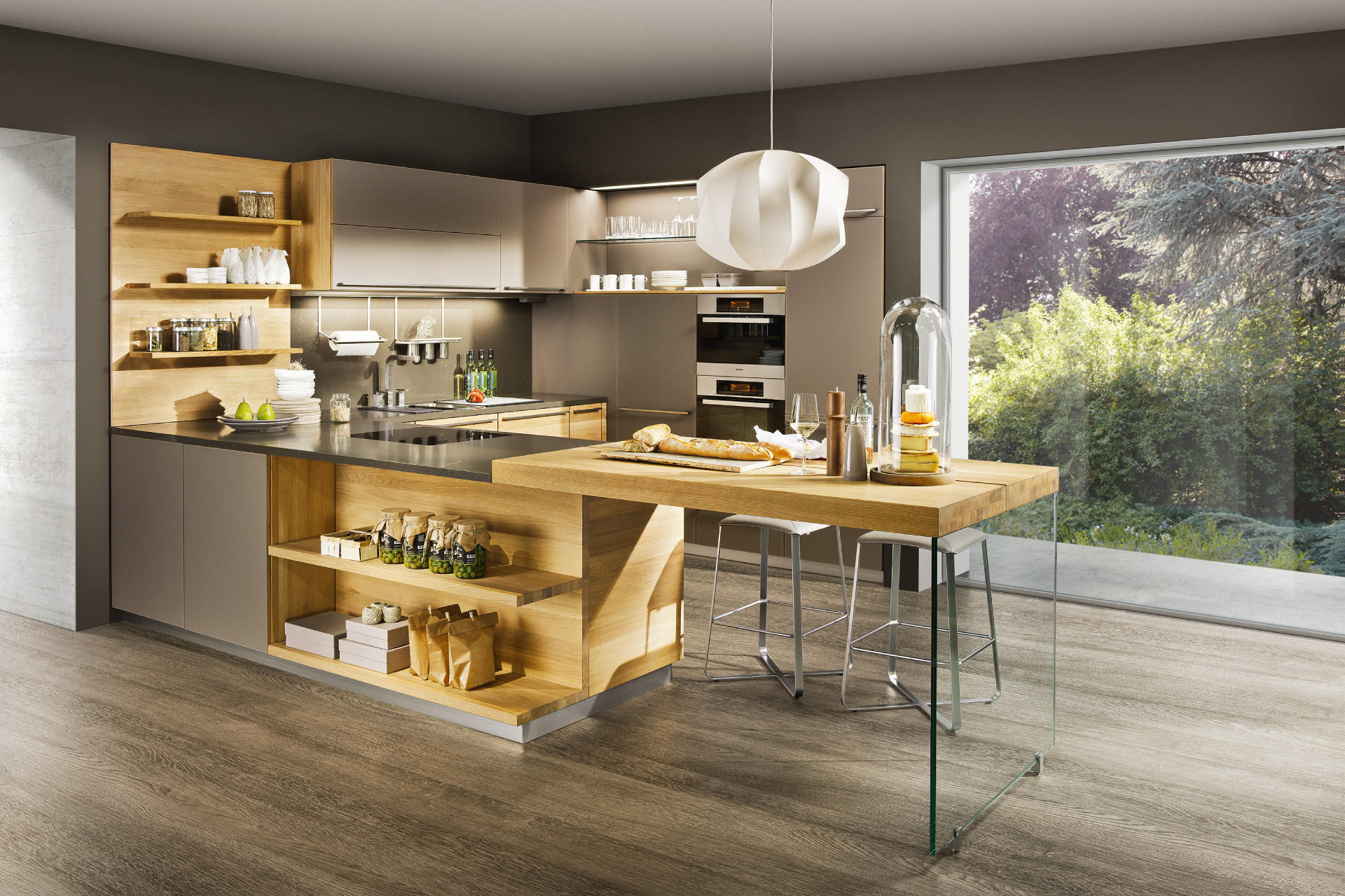 Kontrastreich Holz Und Beton Im Wechselspiel Kuchendesignmagazin Lassen Sie Sich Inspirieren