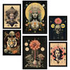 POSTER Set Mit 6 Mystischen Esoterischen A3 & A4 Schwarzer Rahmen - Schwarz, Papier (29/3cm) - Nacnic