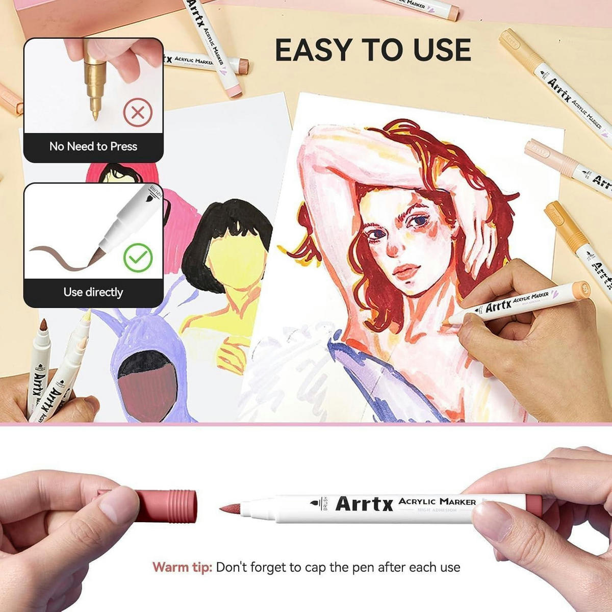 ACRYLSTIFTE 63-teiliges Set - Multicolor, Kunststoff (10/5/15cm)
