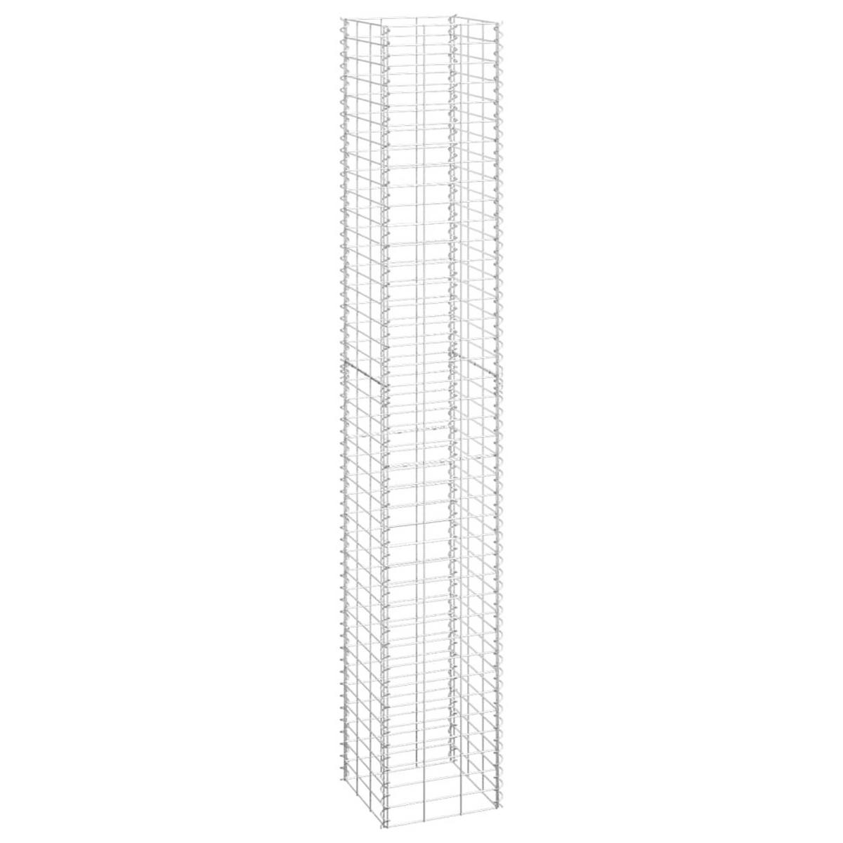 GABIONEN-HOCHBEETE 3 Stk. 30x30x200 cm Eisen - Silberfarben, Metall (200/200/30cm) - furnicato