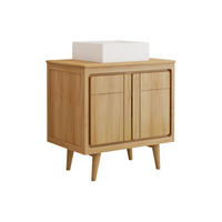 EINZELWASCHTISCH - 80 cmcm x 55 cmcm - Holz, Platte - Naturfarben Hell - BINTUNI - Naturfarben, Holz (80/80/55cm) - Vente-Unique