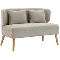 2-SITZER-SOFA aus Chenille 117x65x78,5 cm in Beige mit Flügelrücken - Beige, Textil (65/78.5/117cm) - Modfu
