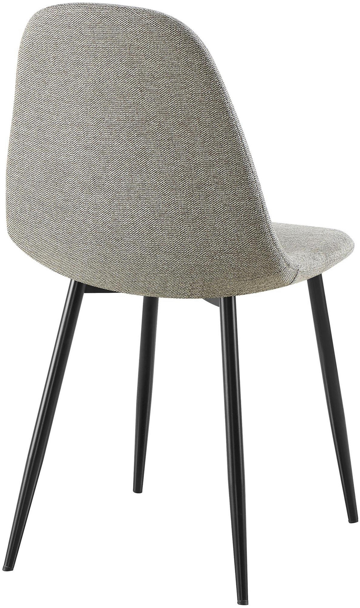 STUHL Stoff Hellgrau - Hellgrau/Schwarz, Textil/Metall (44/88/51cm) - CLP