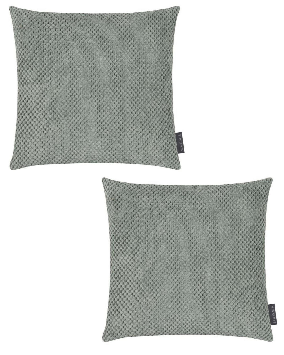 KISSENHÜLLE 2er Set Comodo - Salbeigrün, Textil (40/40cm) - Magma Heimtexx