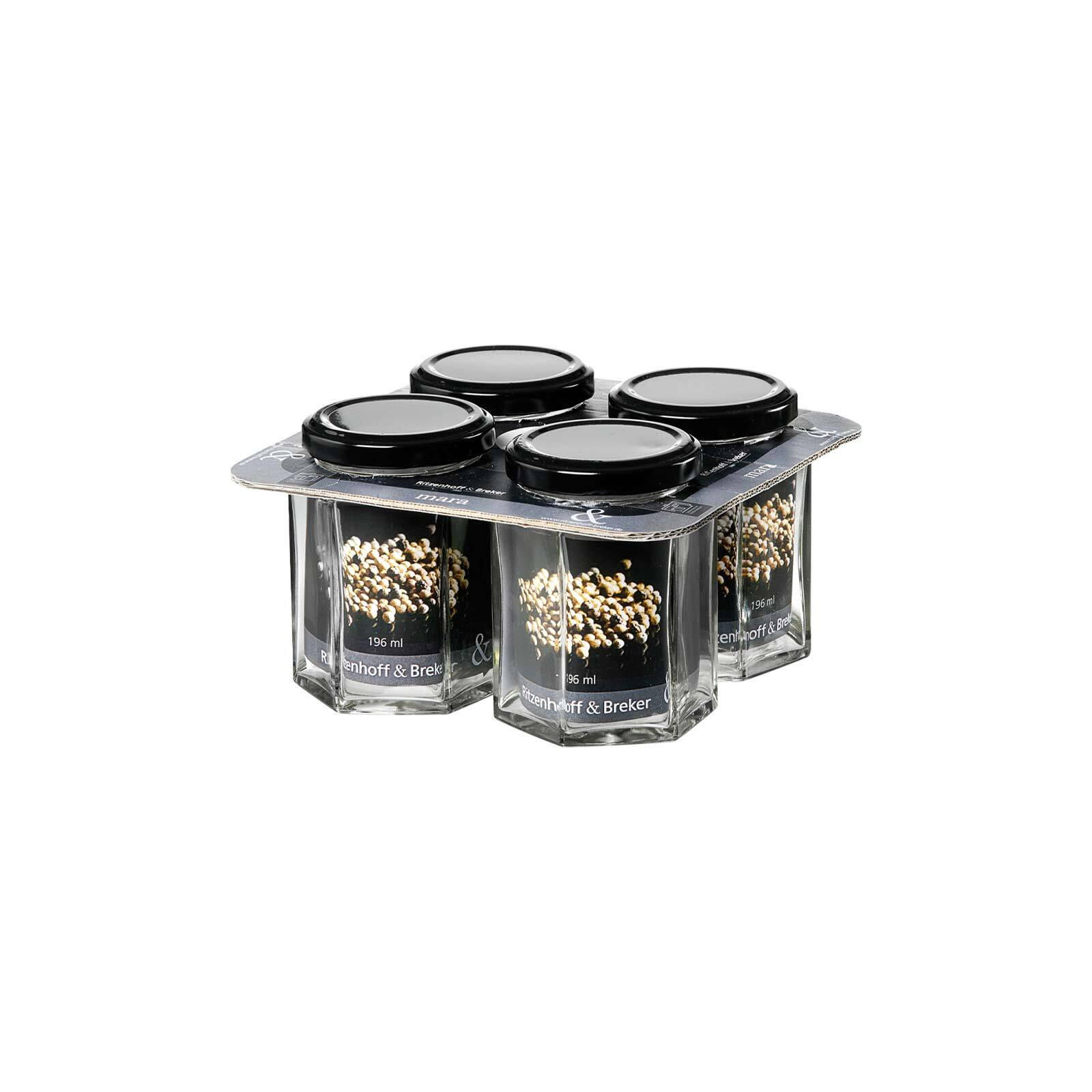 VORRATSGLÄSER-SET Mara transparent 196 ml 4er Set - Transparent, Glas (6/9/6cm) - Ritzenhoff Breker