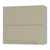 KÜCHENHÄNGESCHRANK Kvantum W8B/80 Vanille Matt / Grau Matt 80 / 32,5 / 72cm - Creme/Grau, Holz/Holzwerkstoff (80/72/32.5cm) - Feldmann-Wohnen