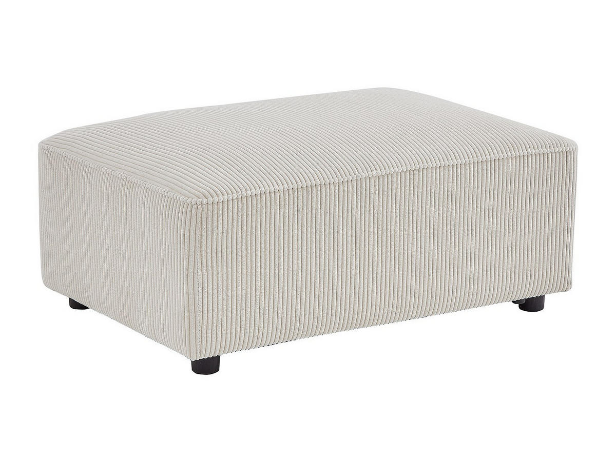 SITZHOCKER - 1 Person - samt - beige Mecodi - Beige, Kunststoff/Textil (100/45/70cm) - Vente-Unique
