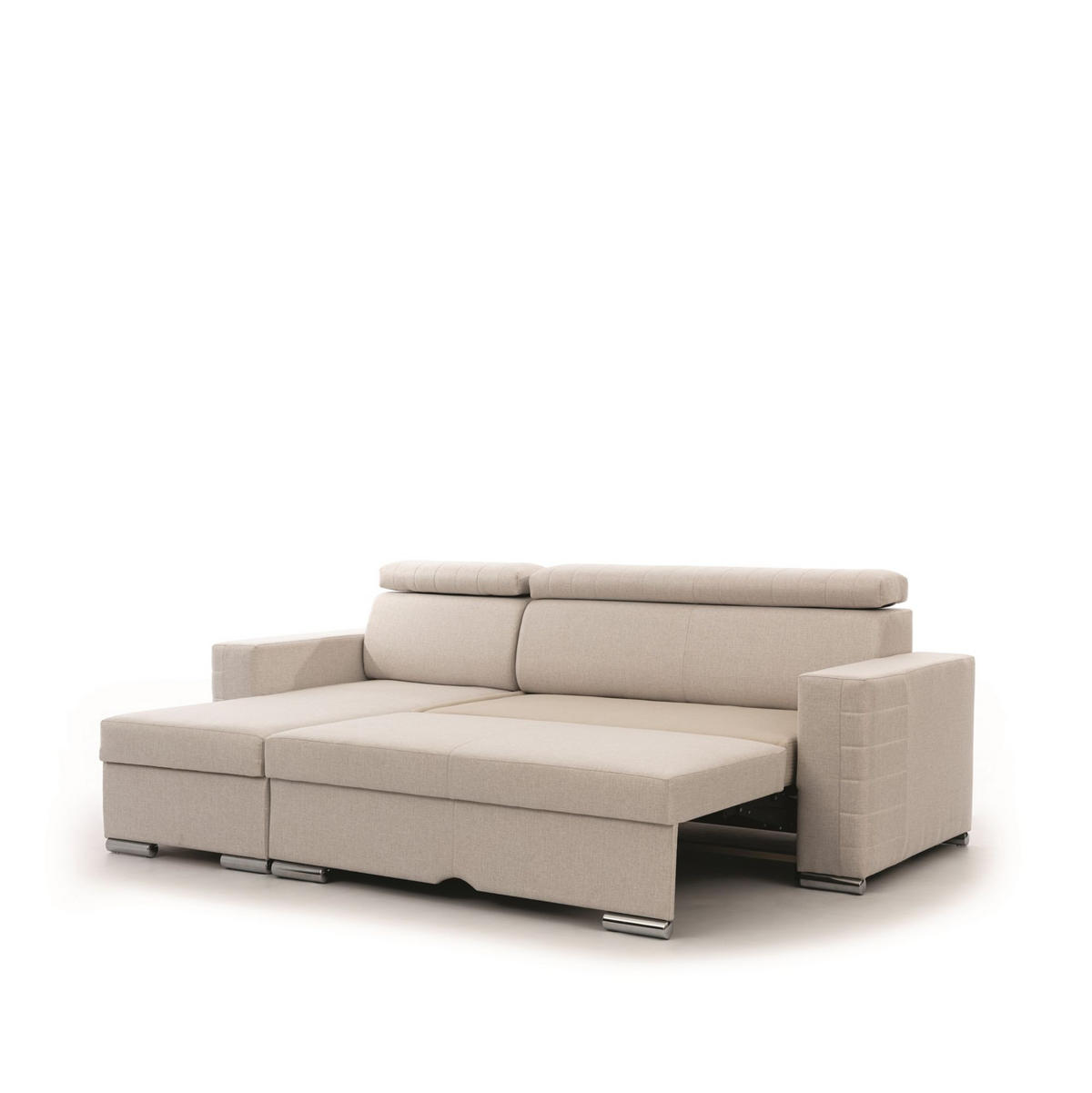ECKSOFA Canton In Liverpool - Creme, Holzwerkstoff/Textil (260/173cm) - Fun Möbel