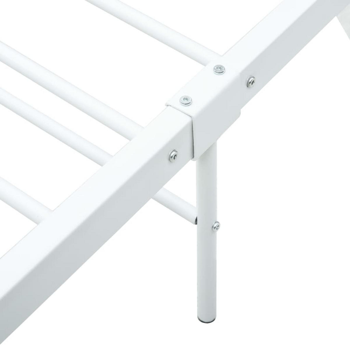 METALLBETT Hightower 167/209 cm - Weiß, Metall (160/200cm) - Nettlife