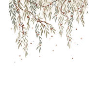 VLIESTAPETE Lilydale Blumen 2 m x 2,48 m, weiß - Weiß/Grün, Papier (248/200cm) - Lilipinso