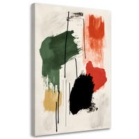 WANDBILD abstrakte farbkomposition - Multicolor, Textil (40/60cm) - Feeby