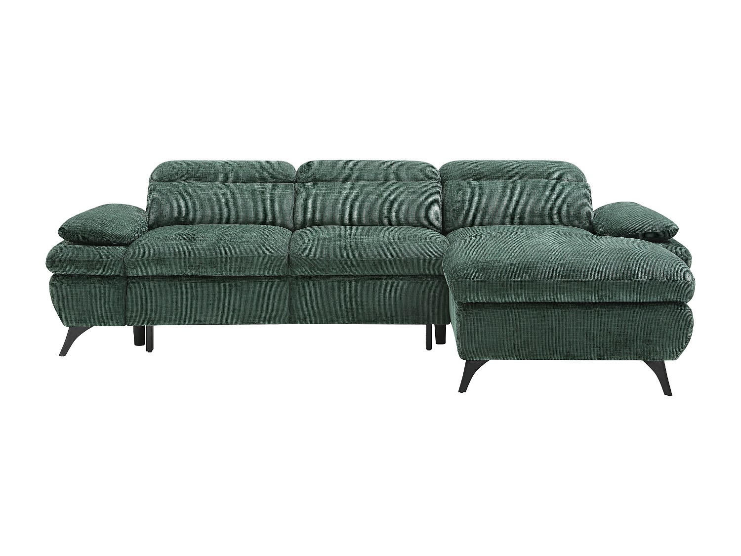 SCHLAFSOFA - 5 Personen - Stoff - Grün - - Grün, Textil (284/80/176cm) - Vente-Unique