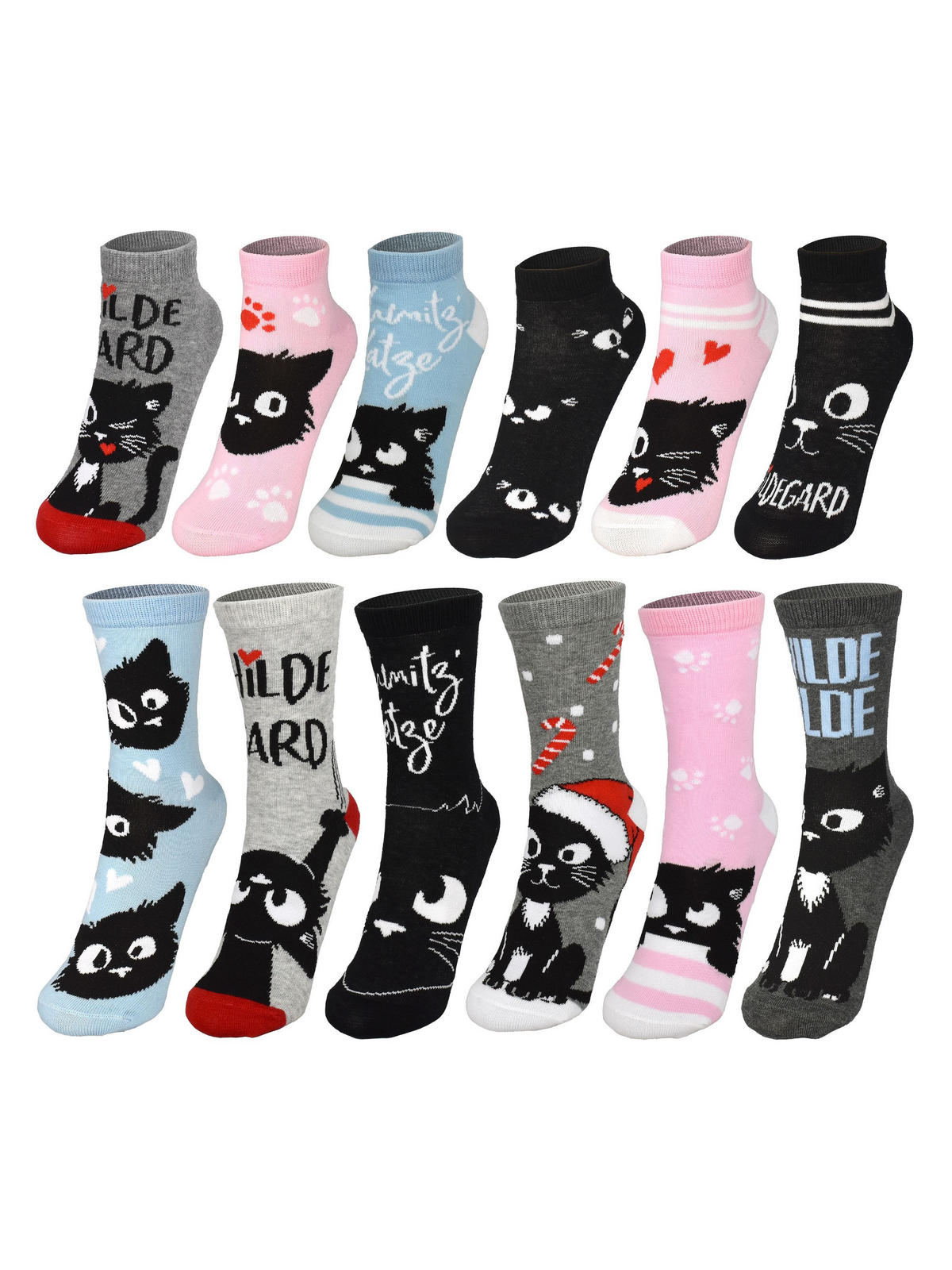 ADVENTSKALENDER Ralf Schmitz Hildegard mit 12 Paar Socken Größe 35-41 - Multicolor, Textil (37/5/26.5cm) - United Labels
