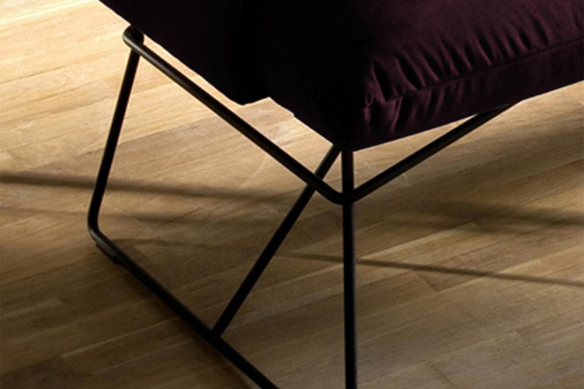 ESSZIMMERBANK CHARME Violett Velvet - Violett, Textil (166/85/68cm) - KAWOLA