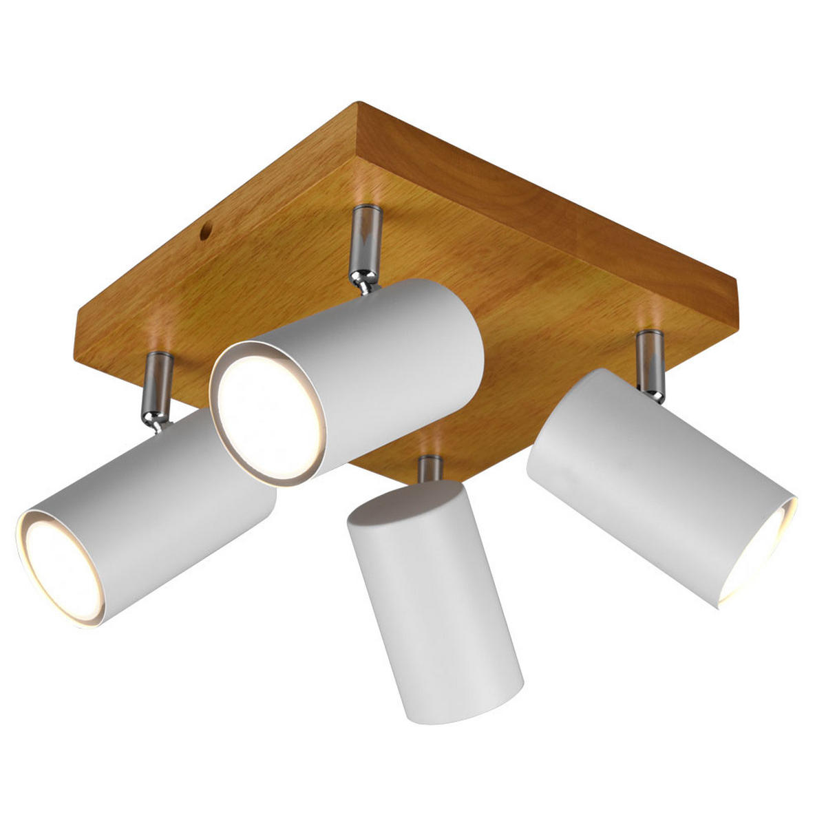 DECKENLEUCHTE Marley Holz Braun - Braun, Holz (22/22/16cm)