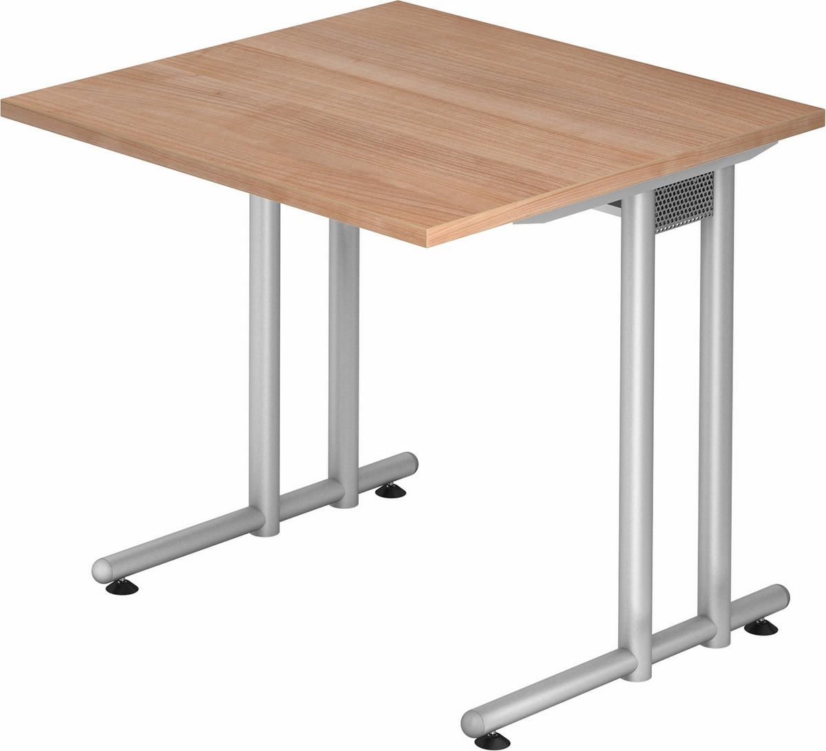 SCHREIBTISCH Serie-N 80/80/72 cm in Nussbaumfarben - Nussbaumfarben, Holzwerkstoff (80/80/72cm) - bümö