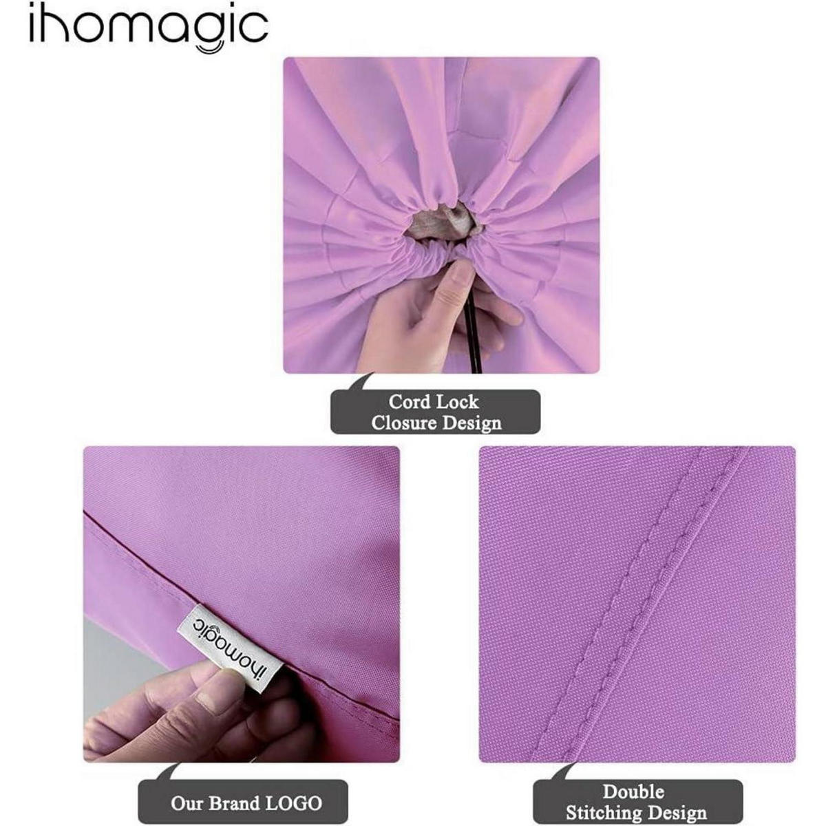 WÄSCHESACK 2-teiliges Set 120L Violett - Lila, Textil (66/92/66cm)