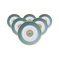 ESPRESSOUNTERTASSEN Samarkand Aquamarin bunt ø 12,6 cm 6er Set - Multicolor, Keramik (12.6cm) - Villeroy & Boch