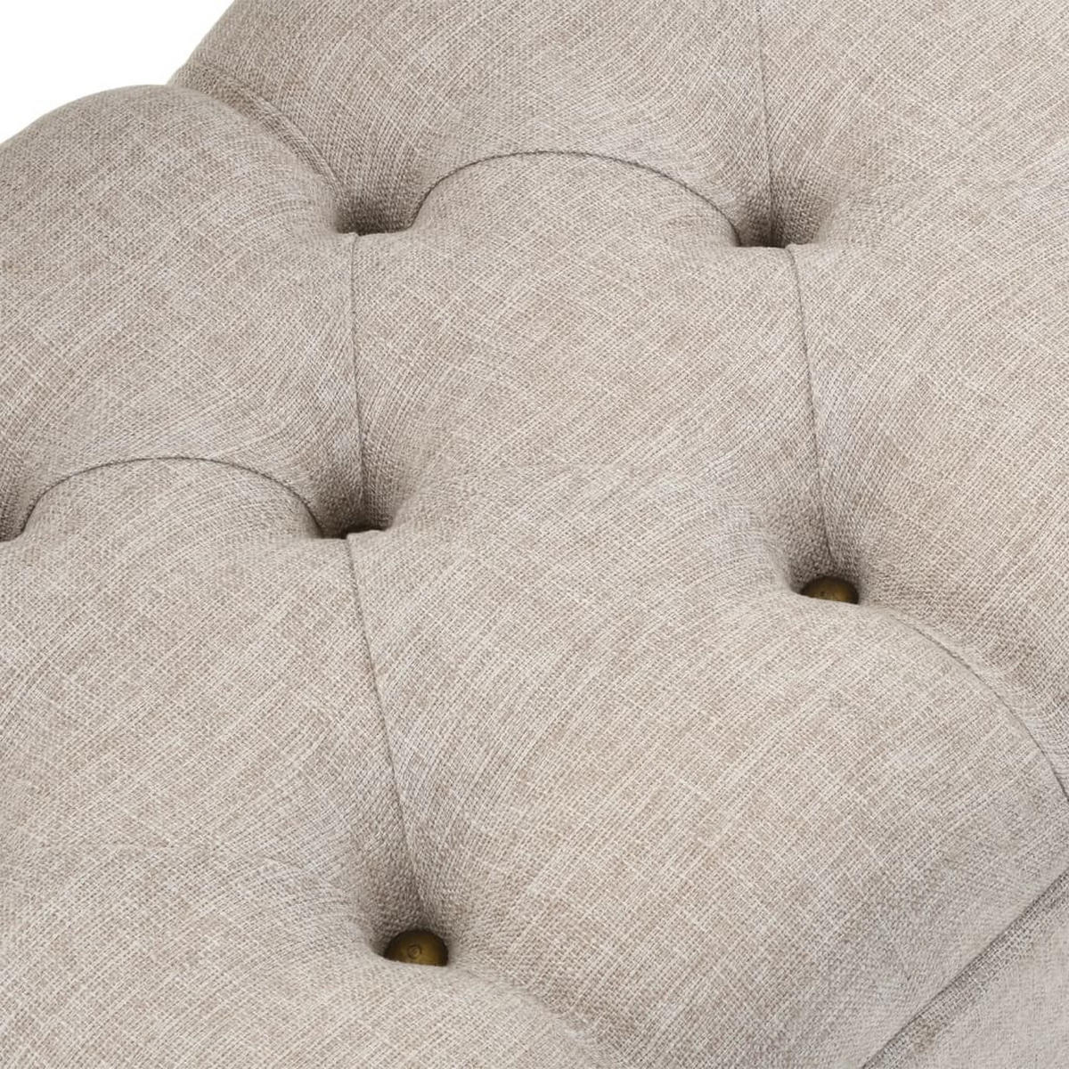 AUFBEWAHRUNGSBANK mit Rückenlehne, 110/52/75 cm, aus MDF und Holzwerkstoff, in Crème - Creme, Textil (110/75/52cm) - vidaXL