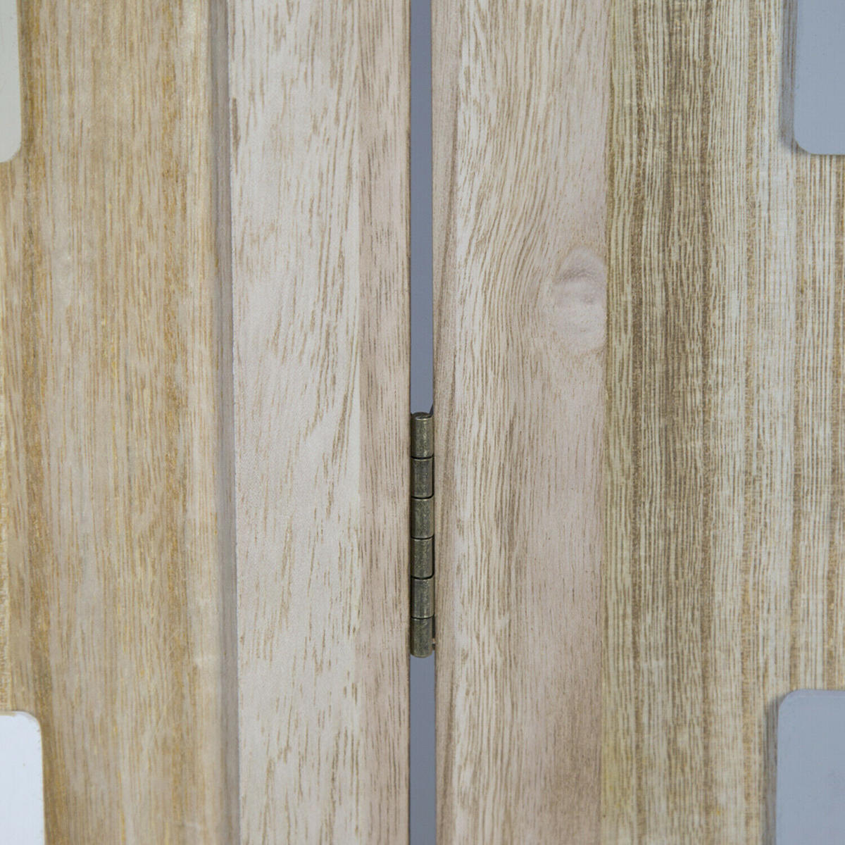 PARAVENT 3-tlg. 120/170 cm Braun Holzapplikationen - Braun, Holz (120/170/1cm) - Homestyle4u