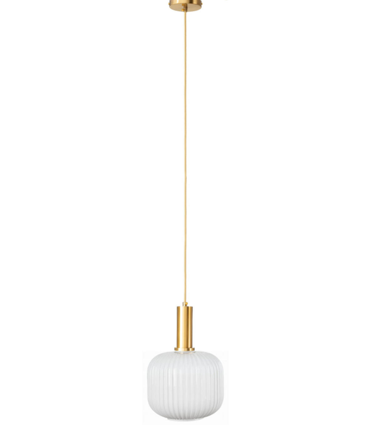 PENDELLEUCHTE Paris - Goldfarben/Weiß, Glas/Metall (17/17/125cm) - kiki design