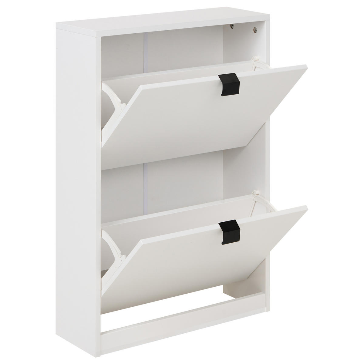 DULAP DE PANTOFI alb Hobart - alb/negru, compozit lemnos (53/75/18cm) - Beliani