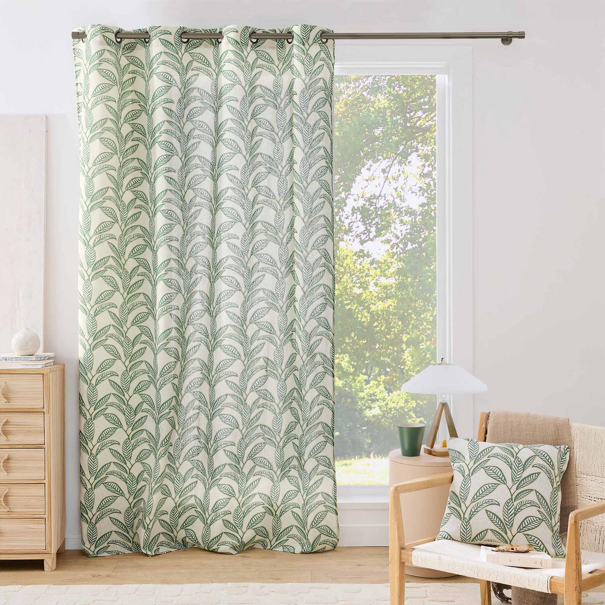 DEKOKISSEN mit metallischem Aufdruck und Reißverschluss Mickie 45/45 cm - Grün, Textil (45/45cm) - Douceur d´intérieur