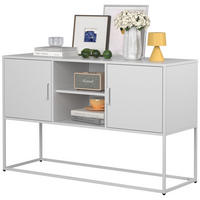 SIDEBOARD 120/40/75 cm, 6 Fächer, weißes Metall mit Pulverbeschichtung, Weiß - Weiß, Metall (120/75/40cm) - Redom