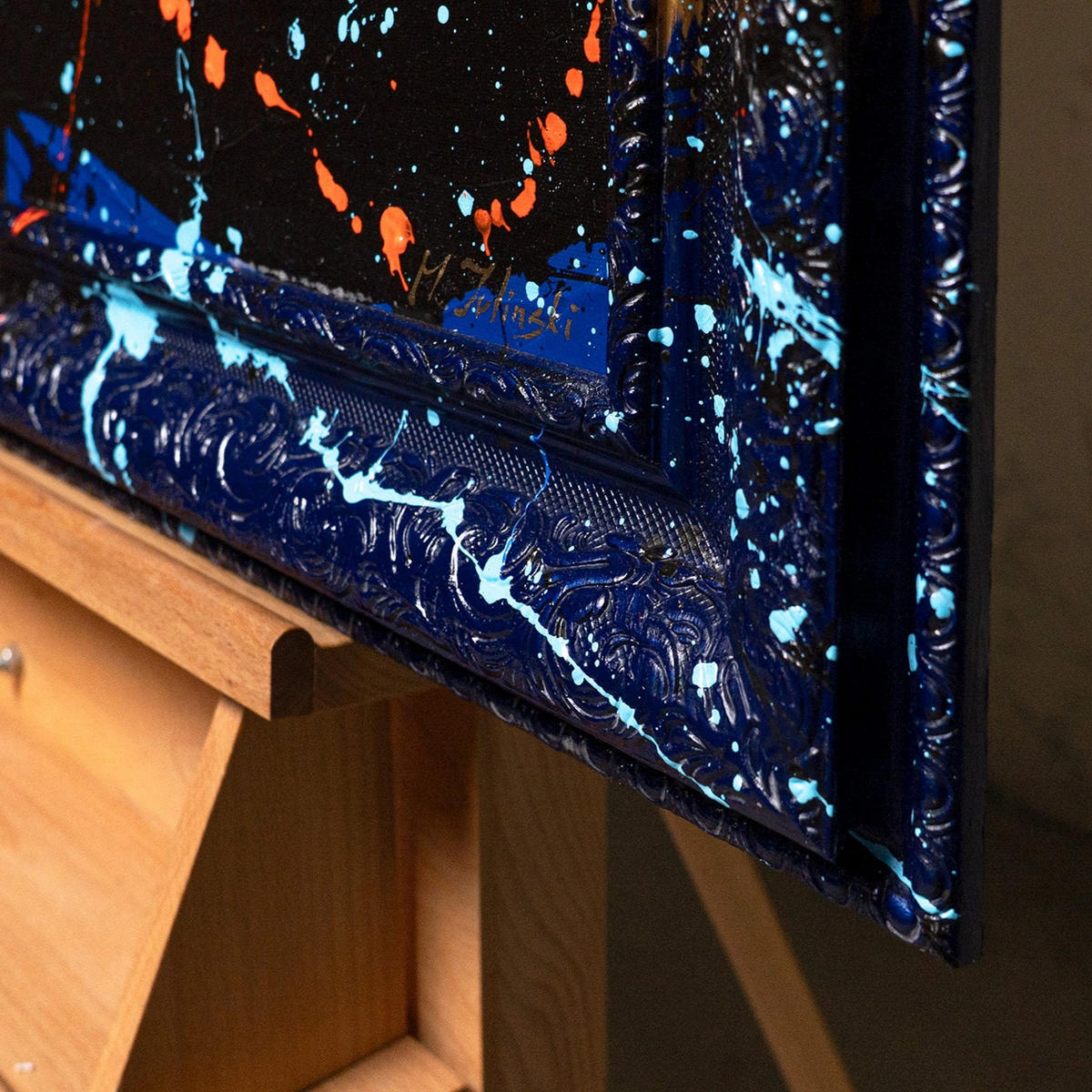 GEMÄLDE Bar Schattenfugenrahmen Gold 140x100 cm - Goldfarben, Holz (140/100cm) - YS-art gallery