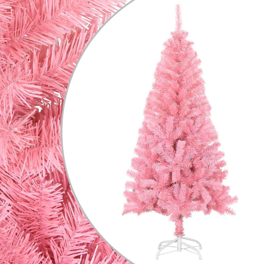 WEIHNACHTSBAUM Künstlicher Mit Ständer Rosa 150 Cm Pvc - Rosa, Kunststoff (150cm) - vidaXL