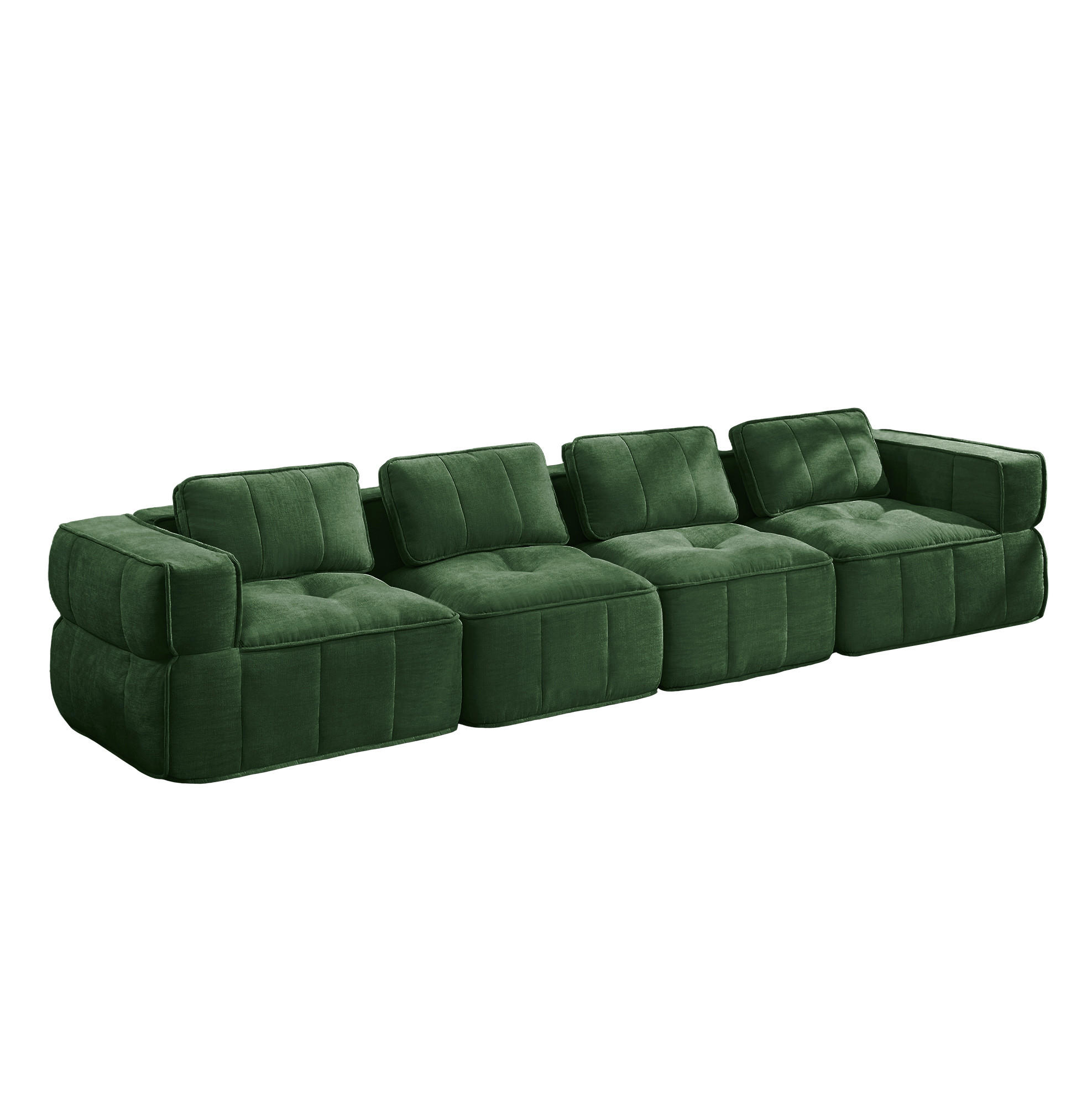 Flora Grace Sofa Grün 93x67x344 cm