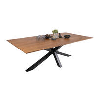 ESSTISCH ABBY - Schwarz/Braun, Holz/Metall (100/260/77cm) - SAM