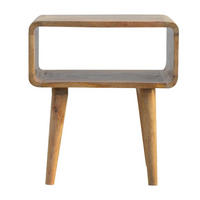 NACHTTISCH mit freiem Fach - Messingfarben/Braun, Holz/Metall (45/50/35cm) - Artisan Furniture
