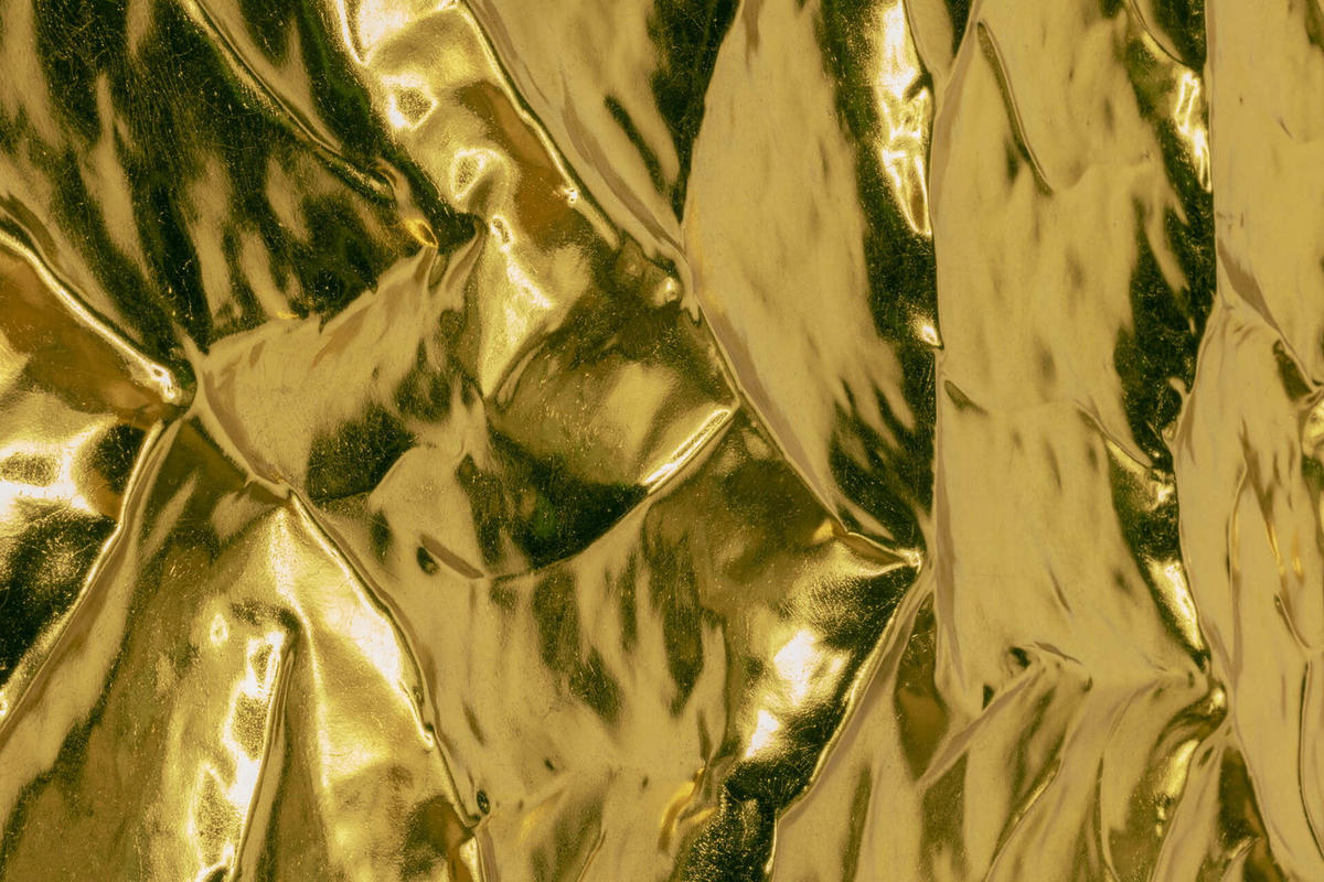METALLBILD Gold 100/70 cm - Goldfarben, Metall (4.2/70cm) - KUNSTLOFT