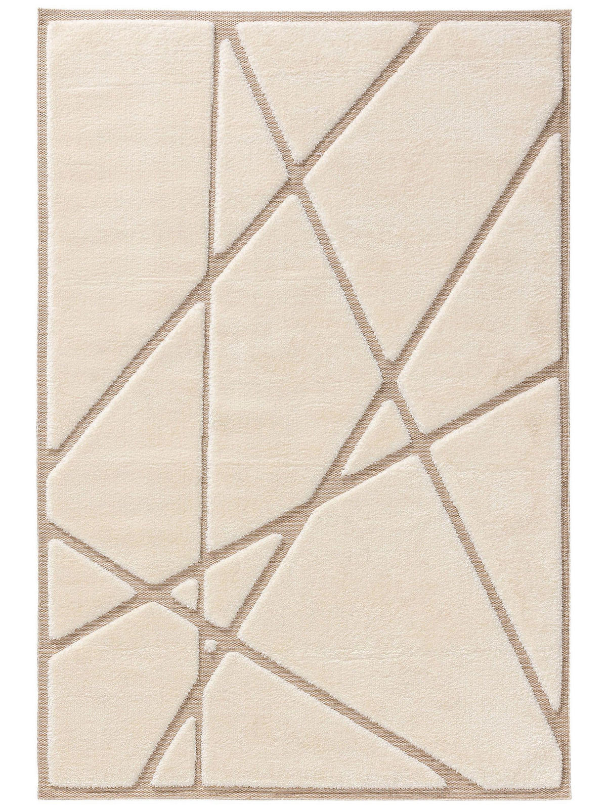TEPPICH Elvy Cream/Beige 120x170 cm - Creme, Kunststoff (120/170cm) - benuta