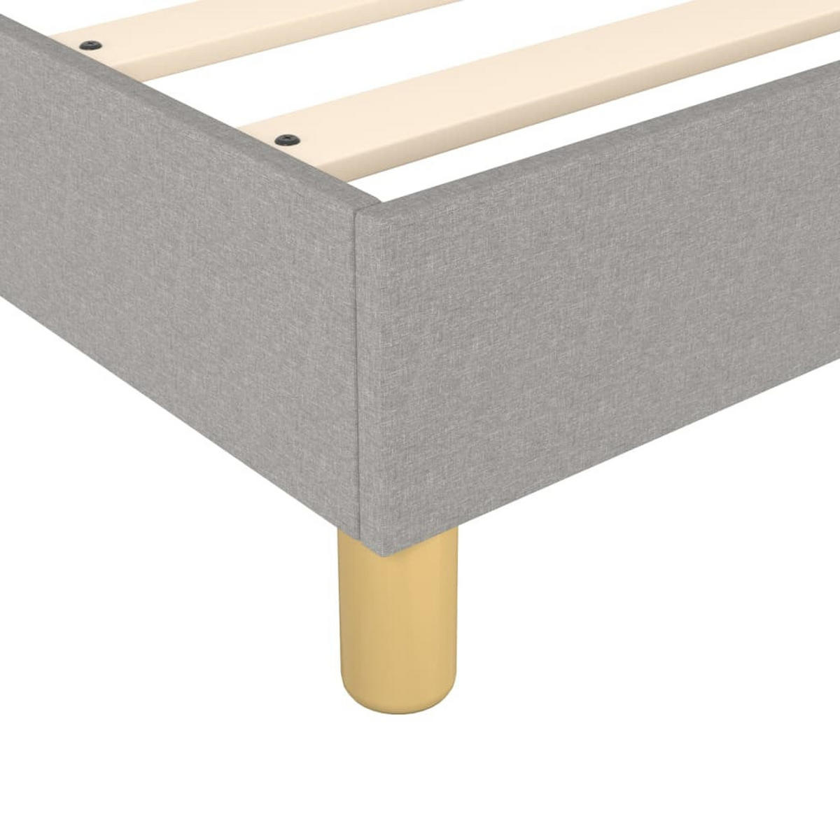 BOXSPRINGBETTGESTELL Hellgrau 100/200 Cm Stoff - Hellgrau, Textil (100/200cm) - vidaXL