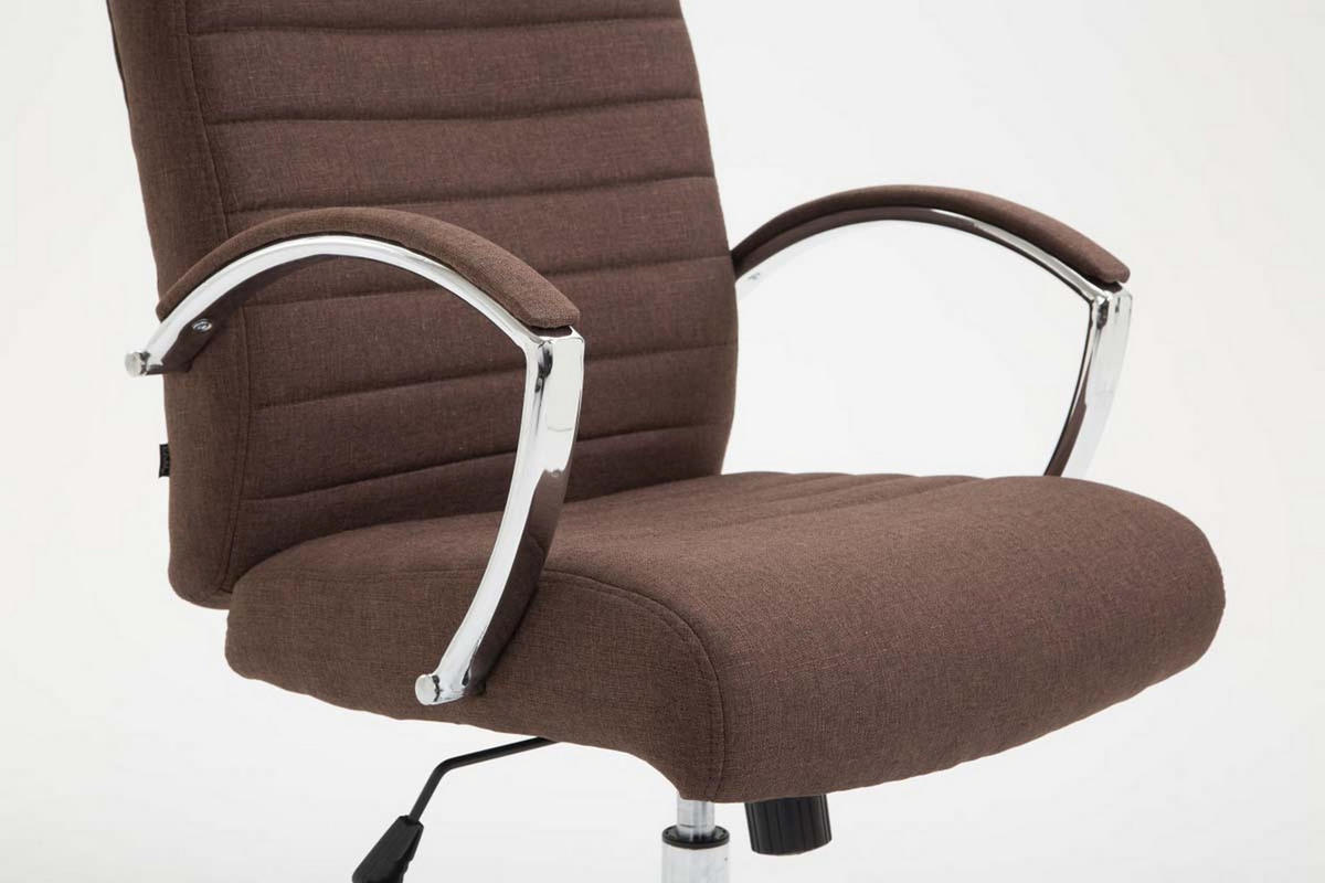 BÜROSTUHL Vallon, Stoff Braun - Braun, Textil/Metall (60/118/68cm) - TPFLiving