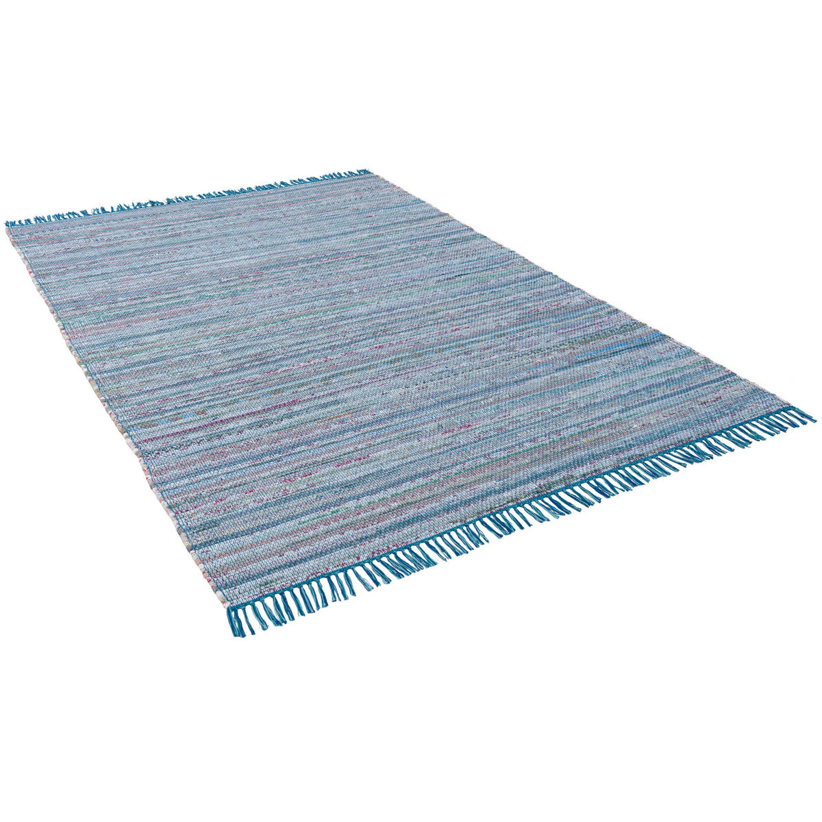 FLECKERLTEPPICH BAUMWOLLE NATUR CAYENNE - Blau, Textil (170/240cm) - Pergamon