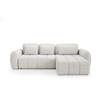 ECKSOFA mit Schlaffunktion Premium Weiß - Schwarz/Weiß, Holz/Holzwerkstoff (304/190cm) - Furnisell