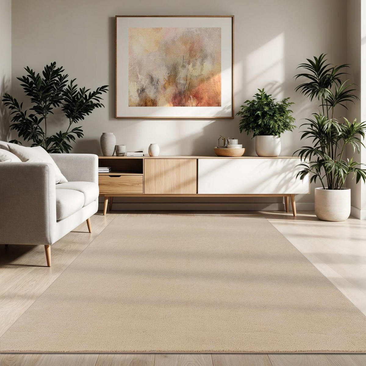 KURZFLOR-TEPPICH CADIZ 630 DUNKEL-BEIGE 240X340 - Beige, Kunststoff (240/340cm) - Paco Home