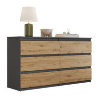 SIDEBOARD HANA M6 Artisan Eiche / Anthrazit 140cm - Eiche Artisan, Holzwerkstoff (140/74.4/40cm) - Lookway
