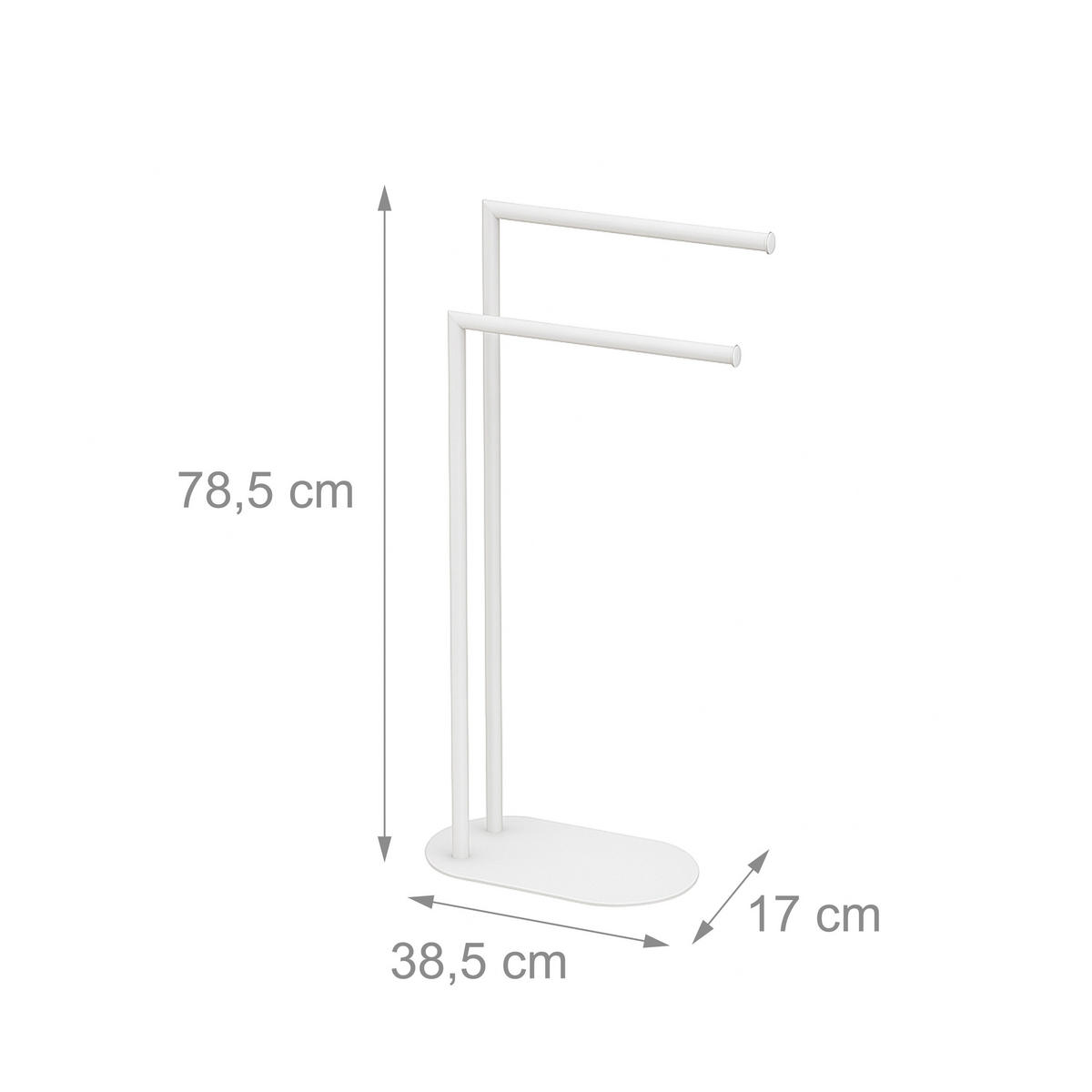 HANDTUCHSTÄNDER - Weiß, Metall (38.5/78.5/17cm) - Relaxdays