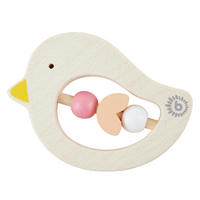 BEISSRING Holz Vogel - ab Geburt - Orange, Holz (7.5/10.3cm) - Bieco Spielwaren